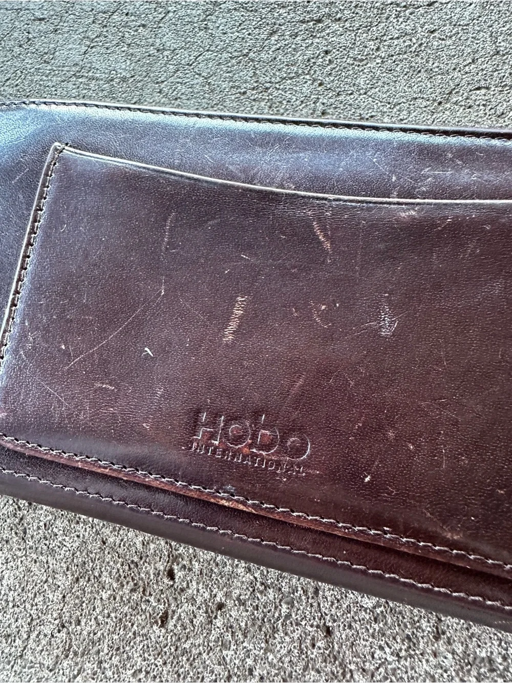 HOBO Brown Leather Zip Around Wallet